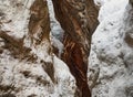 Saklikent Canyon or Ã¢â¬Åhidden cityÃ¢â¬Â in Turkish. Close-up of fragments of rocks of canyon. Saklikent National Park in Mugla